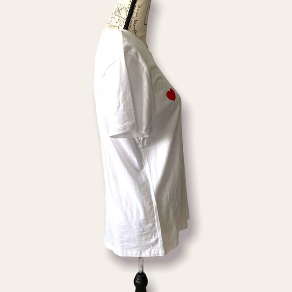 New Prince Peter Collection Rainbow Hearts Pride White T-Shirt Love Large NWT - Picture 3 of 11